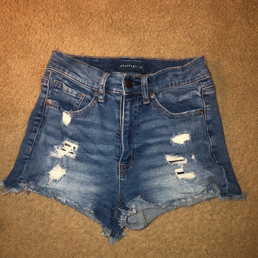 High rise Cut off jean shorts